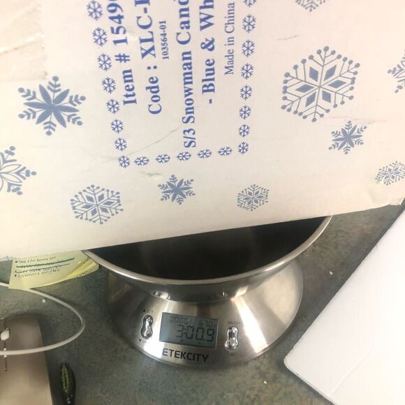 blue snowman candle holders decor christmas winter taper candles with box 2000 - Picture 9 of 9